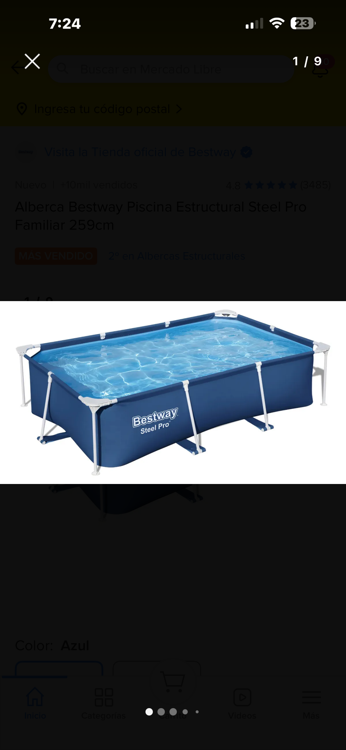 Alberca Bestway Piscina Estructural Steel Pro Familiar 259cm
